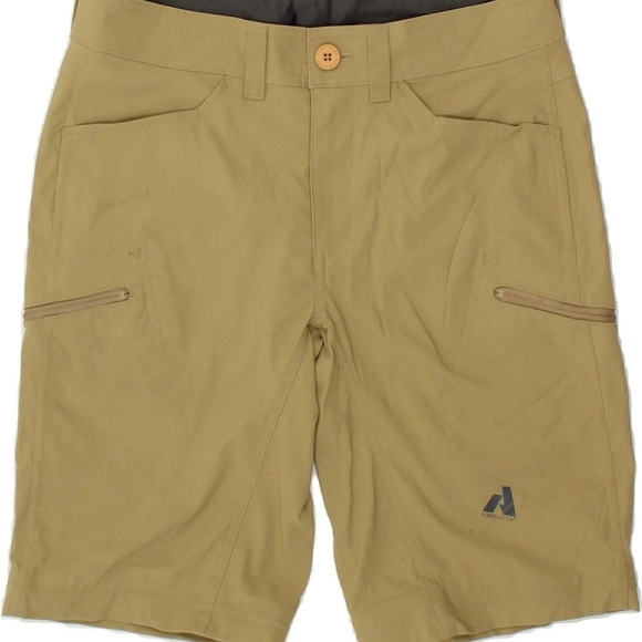 [40] Eddie Bauer Men's Guide Pro Cargo Shorts Beige Nylon Outdoor Hiking - Picture 3 of 11